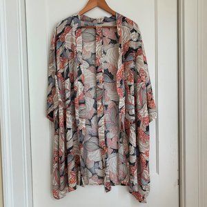 Short & Flowy Printed Robe, 100% Cotton